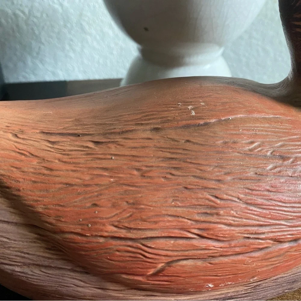Vintage Rare 1983 Alberta's Ceramic Mold Decoy Signed Sitting Duck 10”L x 5”W